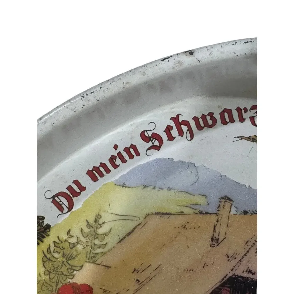 Vintage 1950s Mid Century German Tin Souvenir Tray 12